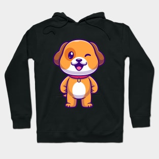 Cute Dog Standing Cartoon Hoodie